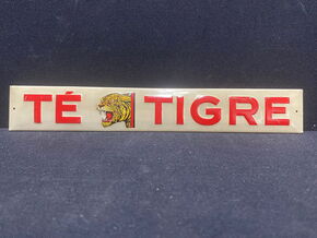 Té Tigre - Gewölbter Blechstreifen aus der Zeit um 1950