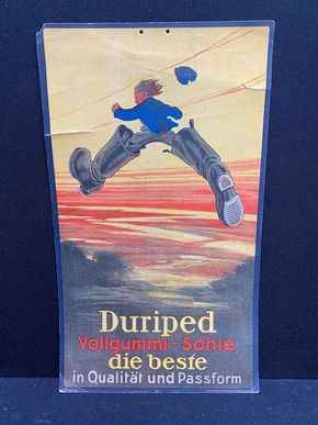 Duriped Vollgummi-Sohle - Die beste in Qualität und Passform (Werbepappe der 20er Jahre)