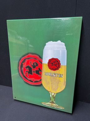 Holsten Bier Emailleschild - Einzigartige Version aus dem Archiv der Herstellerfirma (Um 1965)