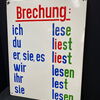Brechung - Emailleschild aus den Beständen einer alten Schule (Um 1965)