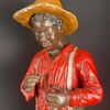 Werbefigur Junge mit Hosenträgern  93 x 26 cm um 1930