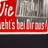 Wie sieht´s bei Dir aus ! Werkstatt Unordnung - Blechschild Warnschild Unfallverhütung 60 x 42 cm um 1960