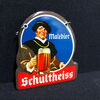 Schultheiss Brauerei Berlin / Malzbier (Zapfhahnblechschild mit Korkrückseite) um 1960
