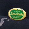 Biervertrieb Hans Marks Berlin  / Fassbrause Sportmolle (Zapfhahnblechschild mit Korkrückseite) um 1960