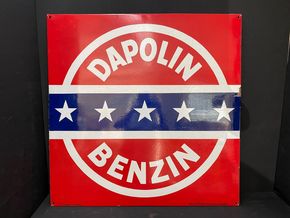 Dapolin Benzin - XL Emailleschild aus der Zeit um 1925