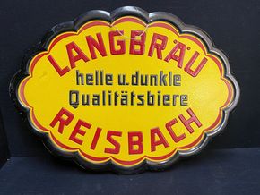 Langbräu Reisbach - Helle und dunkle Qualitätsbiere (Werbepappe um 1925)