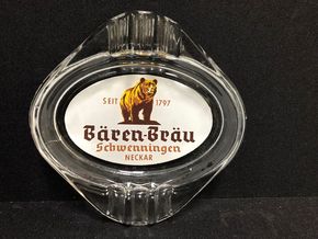 Bären Bräu Glasaschenbecher (50er Jahre) mit einem Entwurf von Ludwig Hohlwein