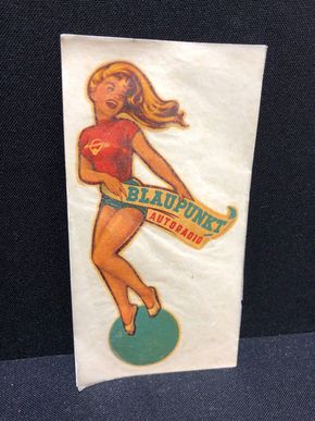 Blaupunkt - 50er Jahre Pin Up Schiebebild - Blaupunkt Autoradio