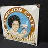 La Virginia - El Mejor Café (Emailleschild der 30Jahre / Süd- bzw. Mittelamerika)