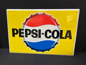 Pepsi Cola Blechschild in internationaler Version (1955/1960)