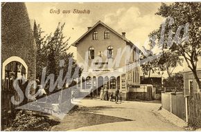 Postkarte mit alten Reklameschildern