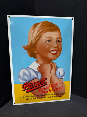 Brandt Zwieback Nahrung (Emailleschild Reproduktion)