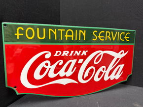 Coca Cola Fountain Service (Emailleschild Reproduktion)