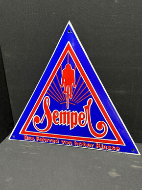 Semper Rennräder - Das Fahrrad von hoher Qualität (Emailleschild um 1925)