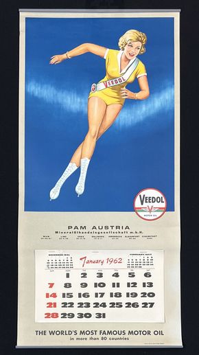 Veedol Jahreskalender 1962 (XL) in traumhafter Erhaltung